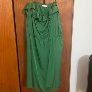 Old Navy Kelly Green ruffle slip dress